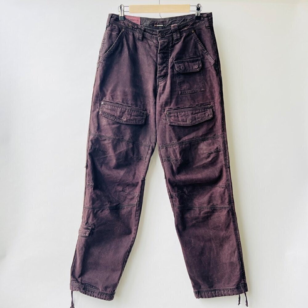 ❤️ Triple 5 soul Vintage cargo pants, burgundy, Size 30 G90